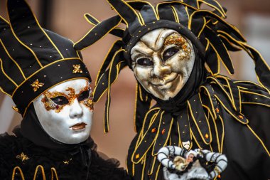 İçerik, 4 Şubat 2017: Rosheim, Fransa: Venedik karnaval maskesi