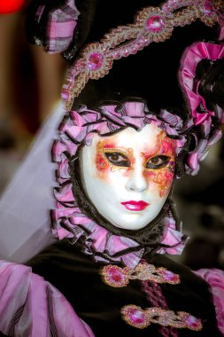 İçerik, 4 Şubat 2017: Rosheim, Fransa: Venedik karnaval maskesi