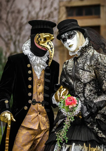Editoriale, 4 marzo 2017: Rosheim, Francia: Maschera di Carnevale Veneziano — Foto Stock