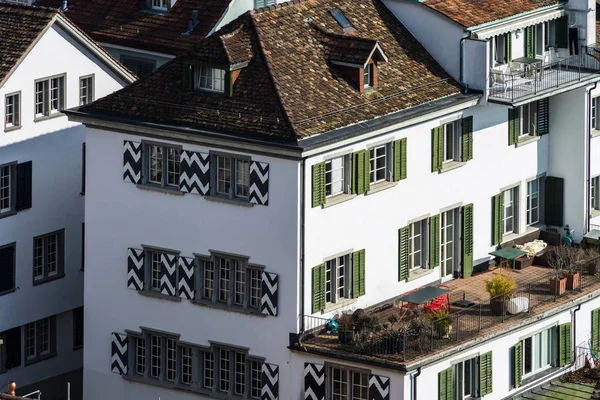 Classic city architecture of Switzerland street view — Stock Photo, Image