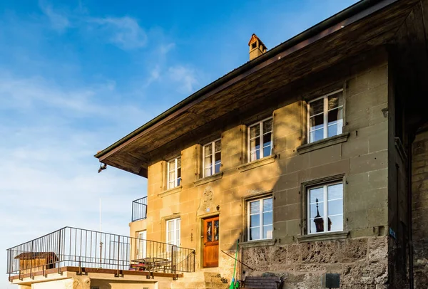 Klasické městské architektury Švýcarsko street View — Stock fotografie