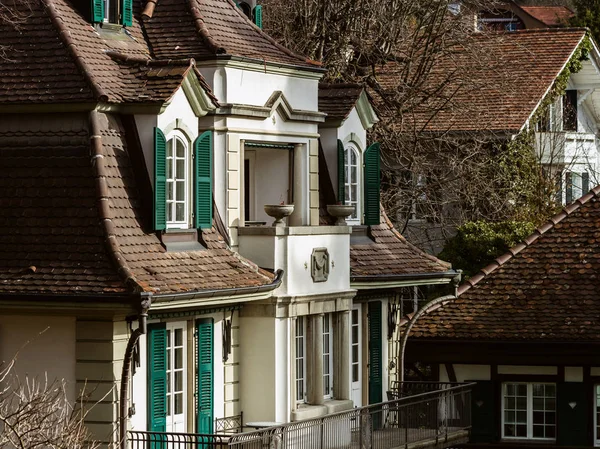 Classic city architecture of Switzerland street view — Stock Photo, Image