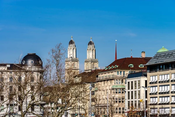 Architektonische Details, Altstadt von Zürich — Stockfoto
