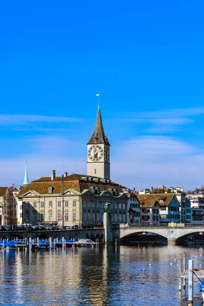 Architectural details, old center of Zurich — Stock Photo, Image