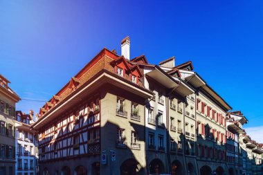 Redaksiyon: 25 Şubat 2017: Bern, İsviçre. Tarihi cente