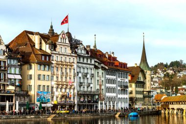 Redaksiyon: 26 Şubat 2017: Luzern, İsviçre. Cityscape VI