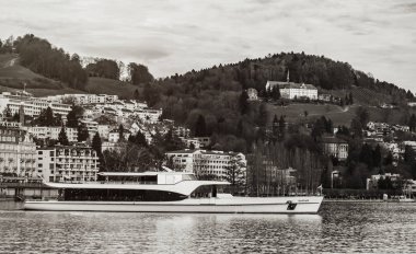Redaksiyon: 26 Şubat 2017: Luzern, İsviçre. Cityscape VI
