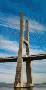 Vasco da Gama Köprüsü Lizbon panoramik görünümü