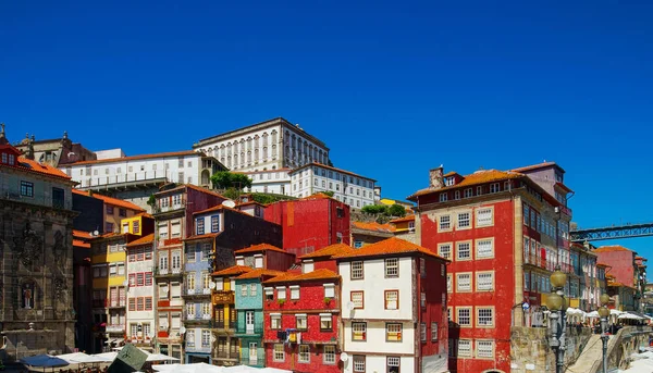 Colorful miniature tilt-shift view of old city center, Porto, Po — Stock Photo, Image