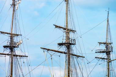 Eski korsan Fırkateyn ve St Malo tekneler