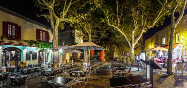 Redaksiyon: 24 Ekim 2017: Carcassonne, Fransa. Gece görünümü