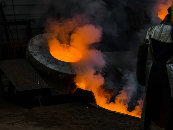 Классическая технология производства колокола с плавильной сталью до г — стоковое фото