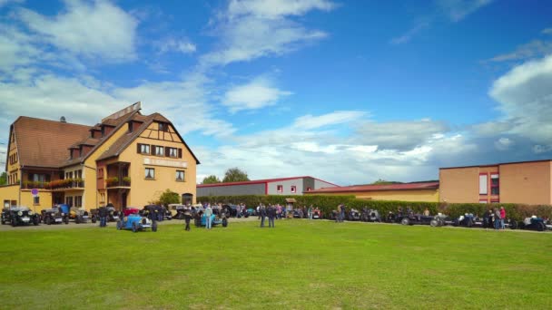 Vezércikk Szeptember 2017 Gresswiller Bas Rhin Franciaország Fesztivál Bugatti Alsace — Stock videók