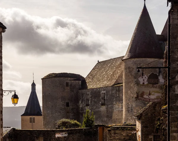 Det Imponerende Middelalderslottet Chateauneuf Fullstendig Bevart Fra Antikken Frankrike – stockfoto