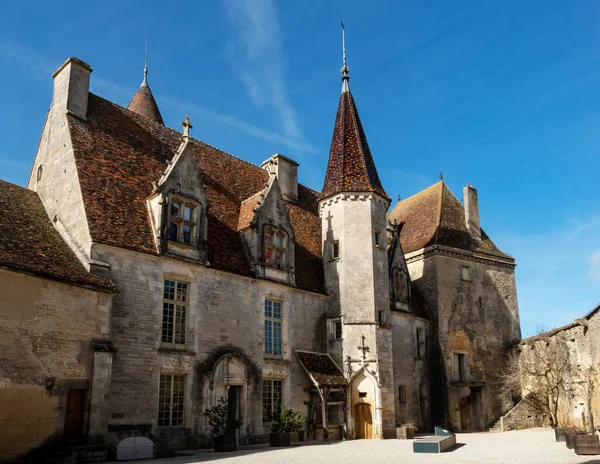 Magnifique Château Médiéval Châteauneuf Parfaitement Préservé Des Temps Anciens France — Photo