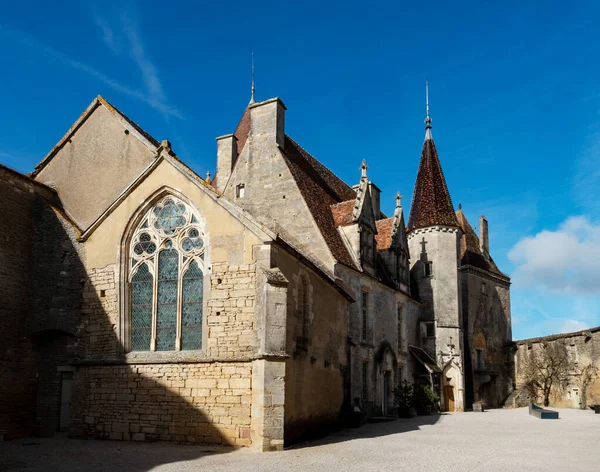 Deslumbrante Castelo Medieval Chateauneuf Perfeitamente Preservado Desde Tempos Antigos França — Fotografia de Stock