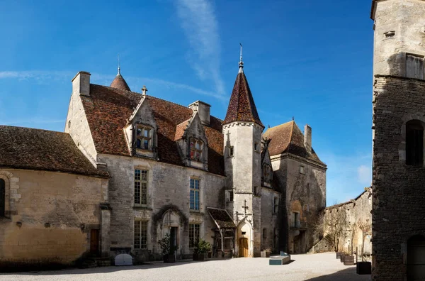 Magnifique Château Médiéval Châteauneuf Parfaitement Préservé Des Temps Anciens France — Photo
