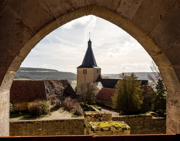 Oszałamiający Średniowieczny Zamek Chateauneuf Doskonale Zachowany Czasów Starożytnych Francja — Zdjęcie stockowe