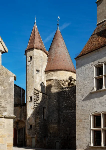 Oszałamiający Średniowieczny Zamek Chateauneuf Doskonale Zachowany Czasów Starożytnych Francja — Zdjęcie stockowe