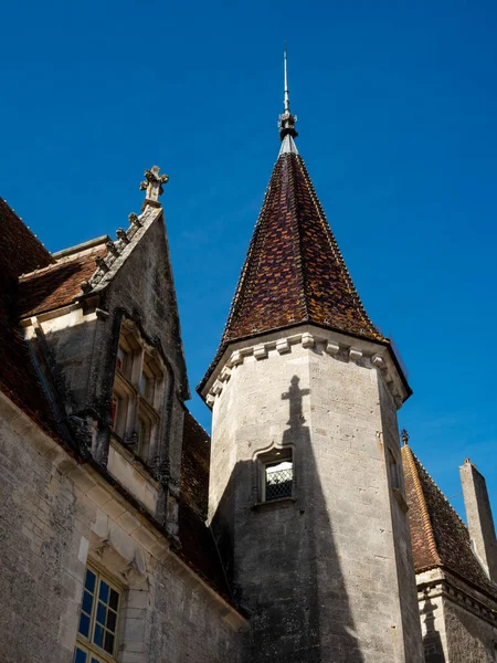 Дивовижний Середньовічний Замок Шатонеф Зберігся Давніх Часів Франція — стокове фото
