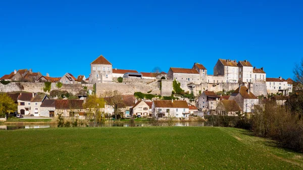Vue Panoramique Village Pesmes Bourgogne France Heure Hiver — Photo