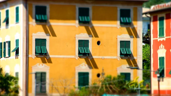 Paisaje Urbano Italiano Brillante Colorido Calles Soleadas Casas Coloridas Cálido — Foto de Stock