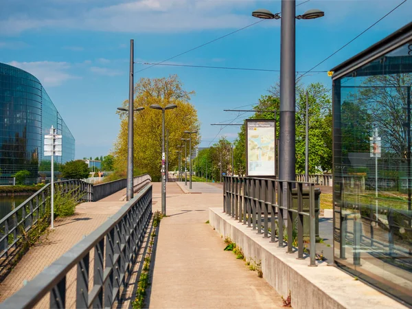 Editoriale Aprile 2020 Strasburgo Francia Strade Vuote Della Città Strasburgo — Foto Stock