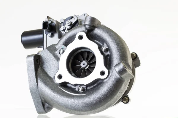 Noul motor turbo auto Izolat pe un fundal luminos — Fotografie, imagine de stoc