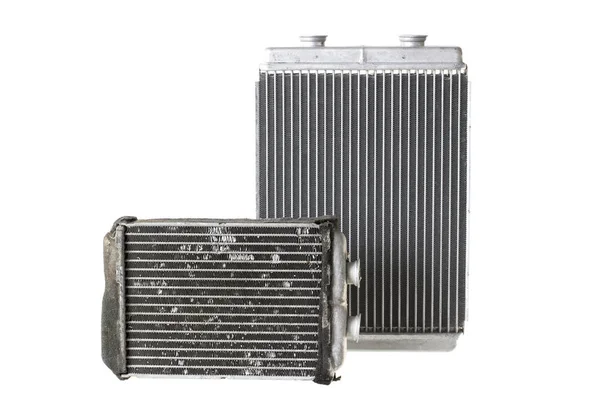 Old and new Engine cooling radiators — ストック写真