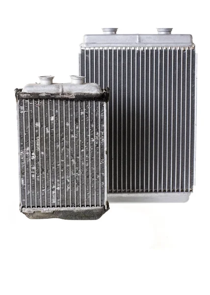 Radiadores de refrigeração antigos e novos do motor — Fotografia de Stock