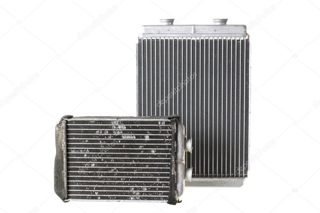 old and new Engine cooling radiators