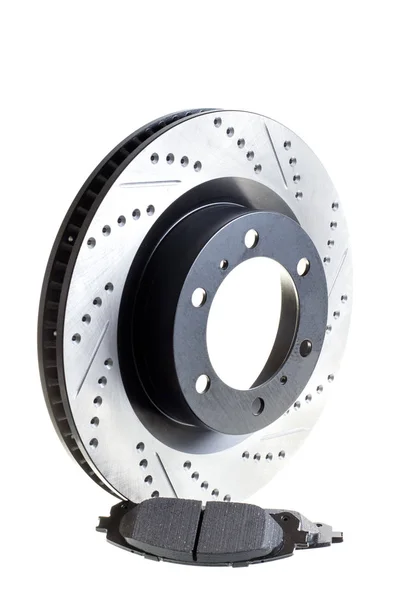 Brake discs and pads on a white background — Stock Photo, Image