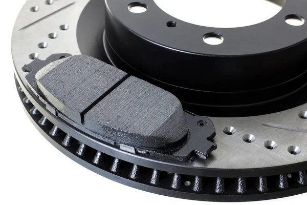 Brake discs and pads on a white background — 스톡 사진