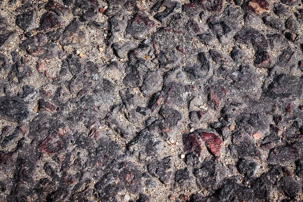 Saf Granit Taşlar Geçen Arabaların Bulunduğu Kum Yolunda Duruyor Yol — Stok fotoğraf