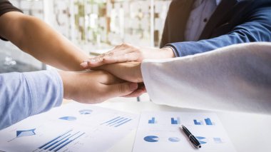 Ekip çalışması güç başarılı iş toplantı çalışma alanı'nı kavramı