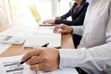 Yönetici iş adam Mali Müfettiş ve sekreter mak