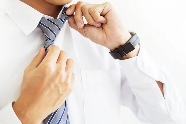 Fashion and clothing concept - close up of business man in shirt — Stock Photo, Image