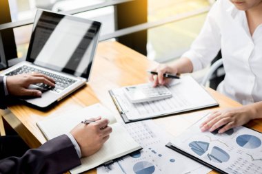 Yönetici iş adam Mali Müfettiş ve sekreter mak