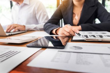 Yönetici iş adam Mali Müfettiş ve sekreter mak