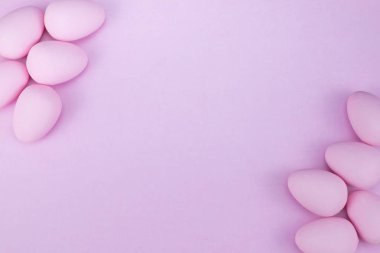 Paskalya yumurta mockup arka planını yat, yukarıdan ile görüntüleme 