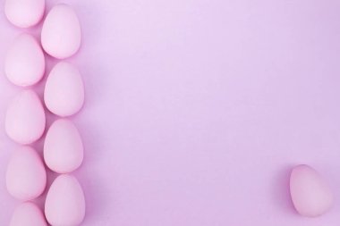 Paskalya yumurta mockup arka planını yat, yukarıdan ile görüntüleme 