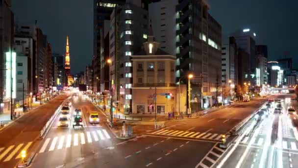 Tokio Japonsko Února 2019 Time Lapse Video Tokyo Tower Japonsku — Stock video