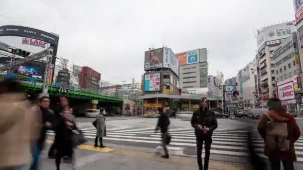 Shinjuku Tokio Japan Februari 2019 Time Lapse Video Van Urban — Stockvideo
