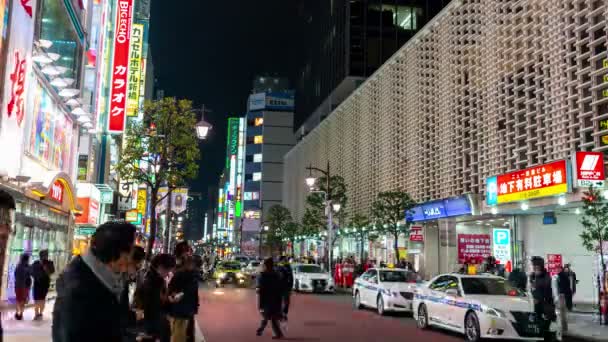 Shimbashi Japan Februari 2019 Time Lapse Video Van Mensen Lopen — Stockvideo