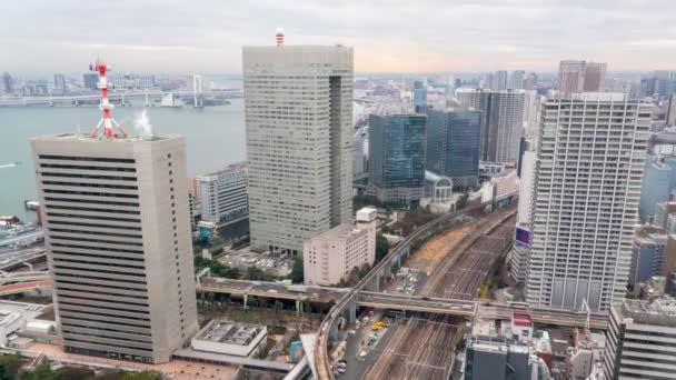 Ginza Tokyo Japonya Şubat 2019 Birdeye View Ginza Ana Yollarının — Stok video