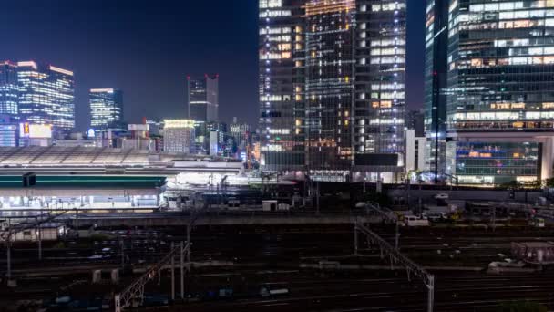 Tokio Japonsko Listopadu 2019 Time Lapse Video Tokijského Nádraží Vysokým — Stock video