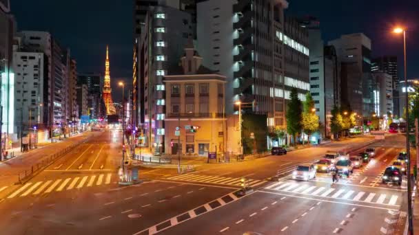 Tokio Japonsko Listopadu 2019 Time Lapse Video Tokyo Tower Japonsku — Stock video