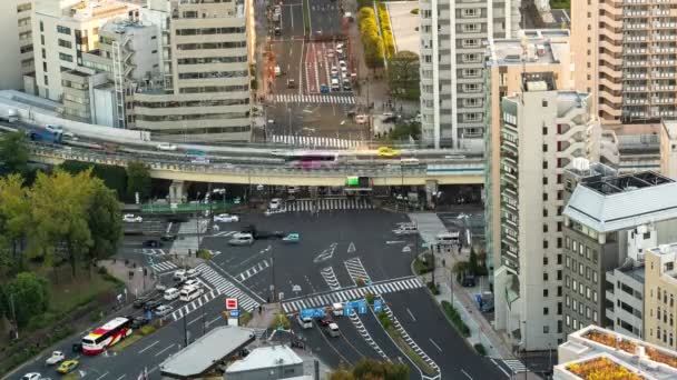 Tokio Japonsko Listopadu 2019 Time Lapse Video Birdseye Pohled Minato — Stock video