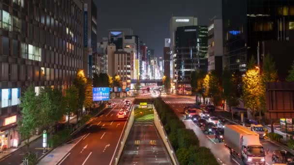 Shimbashi Japão Novembro 2019 Time Lapse Vídeo Tokyo Road Shimbashi — Vídeo de Stock