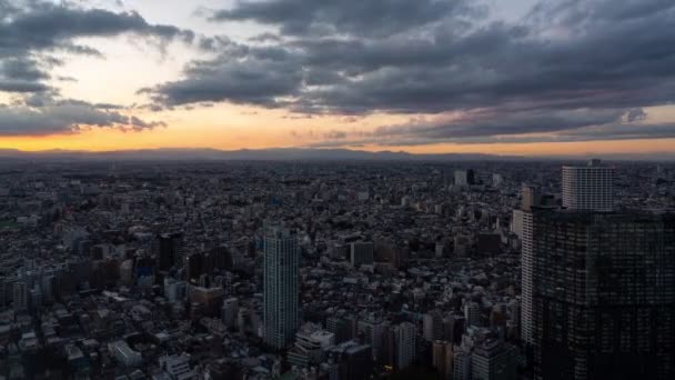Tokio Japonia Listopada 2019 Dzień Nocy Lapse Wideo Cityscape Tokyo — Wideo stockowe